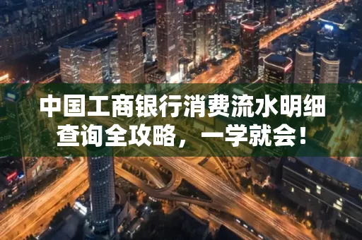 中国工商银行消费流水明细查询全攻略，一学就会！