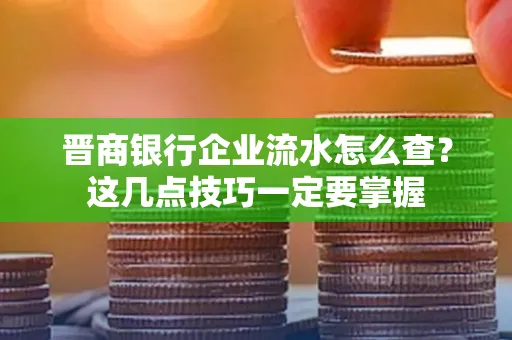 晋商银行企业流水怎么查？这几点技巧一定要掌握