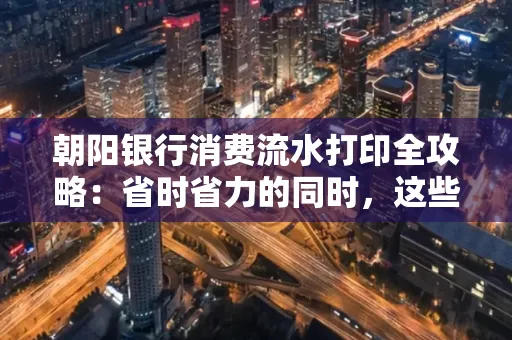 朝阳银行消费流水打印全攻略：省时省力的同时，这些坑别踩！